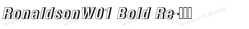 RonaldsonW01 Bold Re字体转换